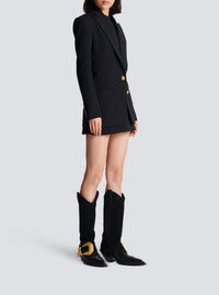 Fitted wool jacket - Black