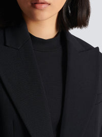 Fitted wool jacket - Black