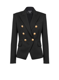 Blazer à double boutonnage en laine - Noir
