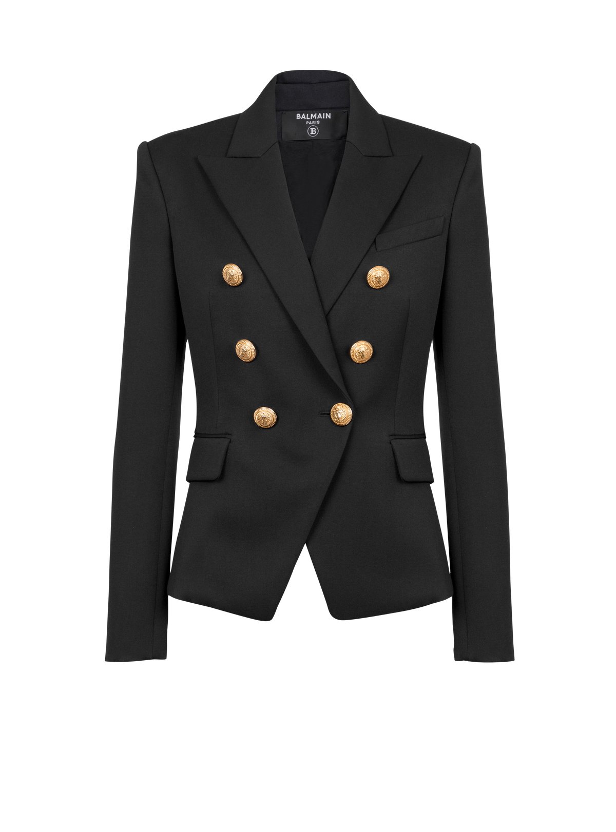 Blazer à double boutonnage en laine - Noir