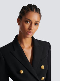 Blazer à double boutonnage en laine - Noir