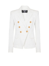 Veste 6 boutons en denim - Blanc