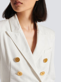 Veste 6 boutons en denim - Blanc