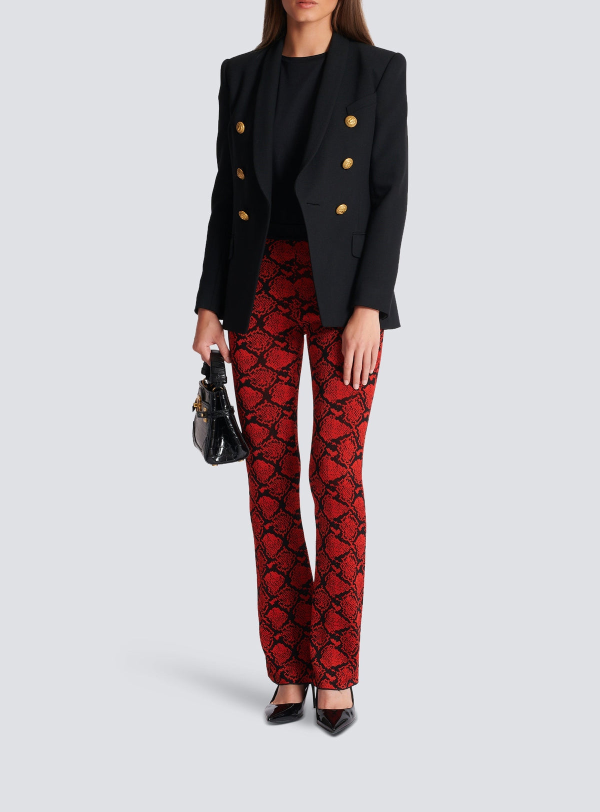 Veste 6 boutons en laine - Noir