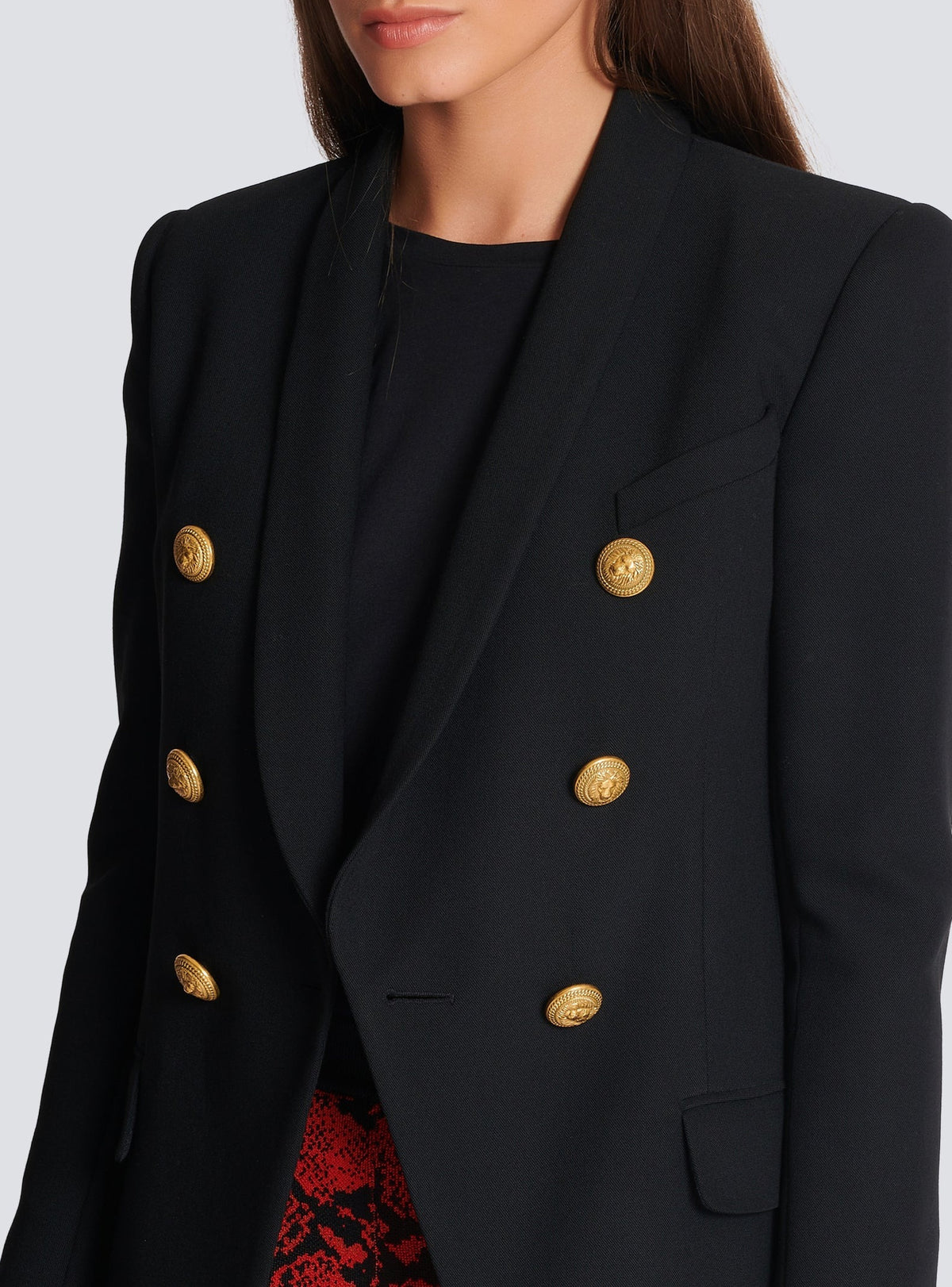 Veste 6 boutons en laine - Noir