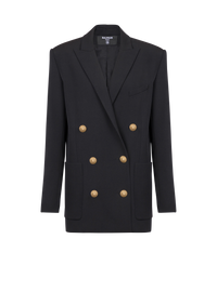 Veste 6 boutons en laine - Noir