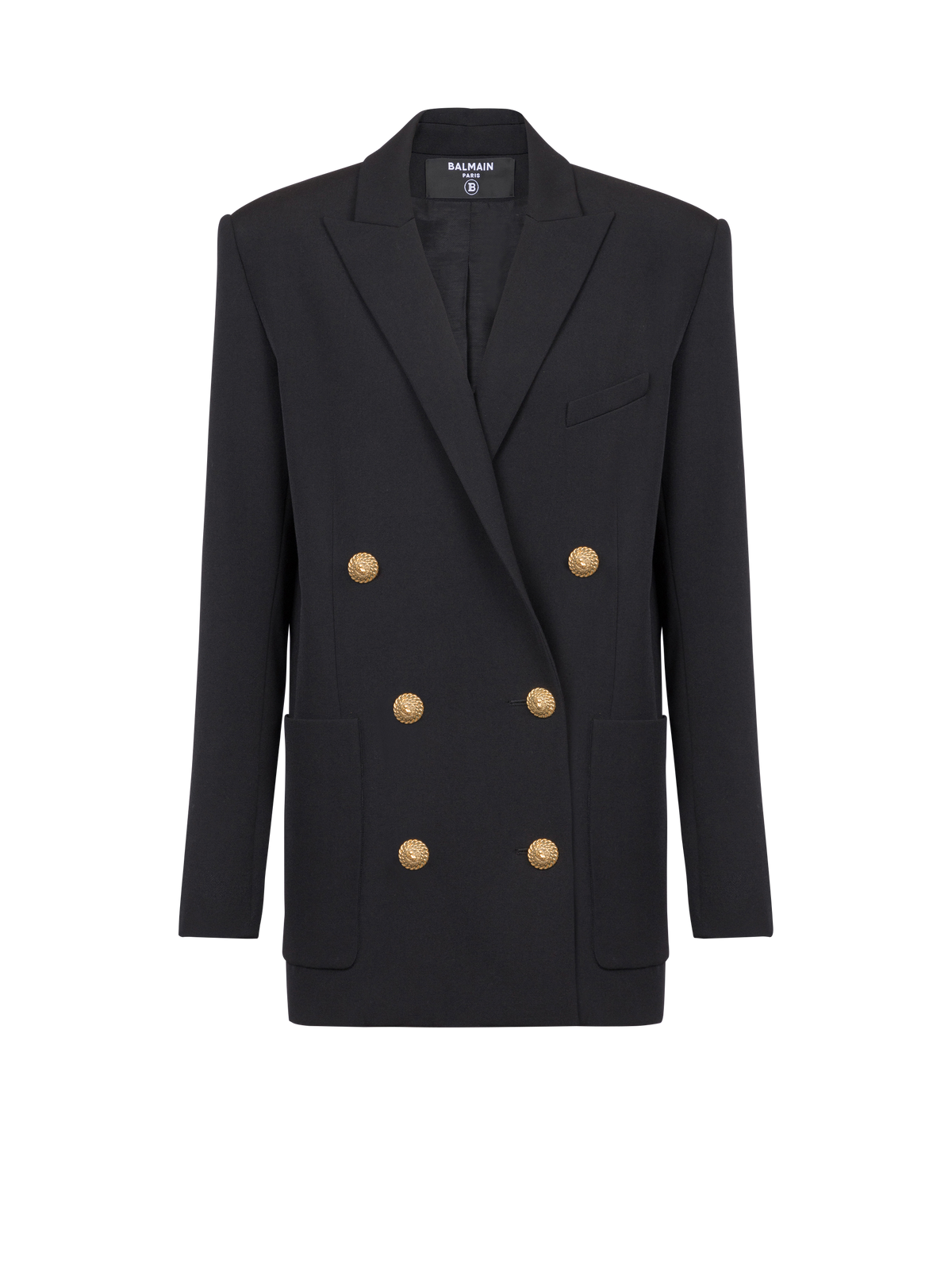 Veste 6 boutons en laine - Noir