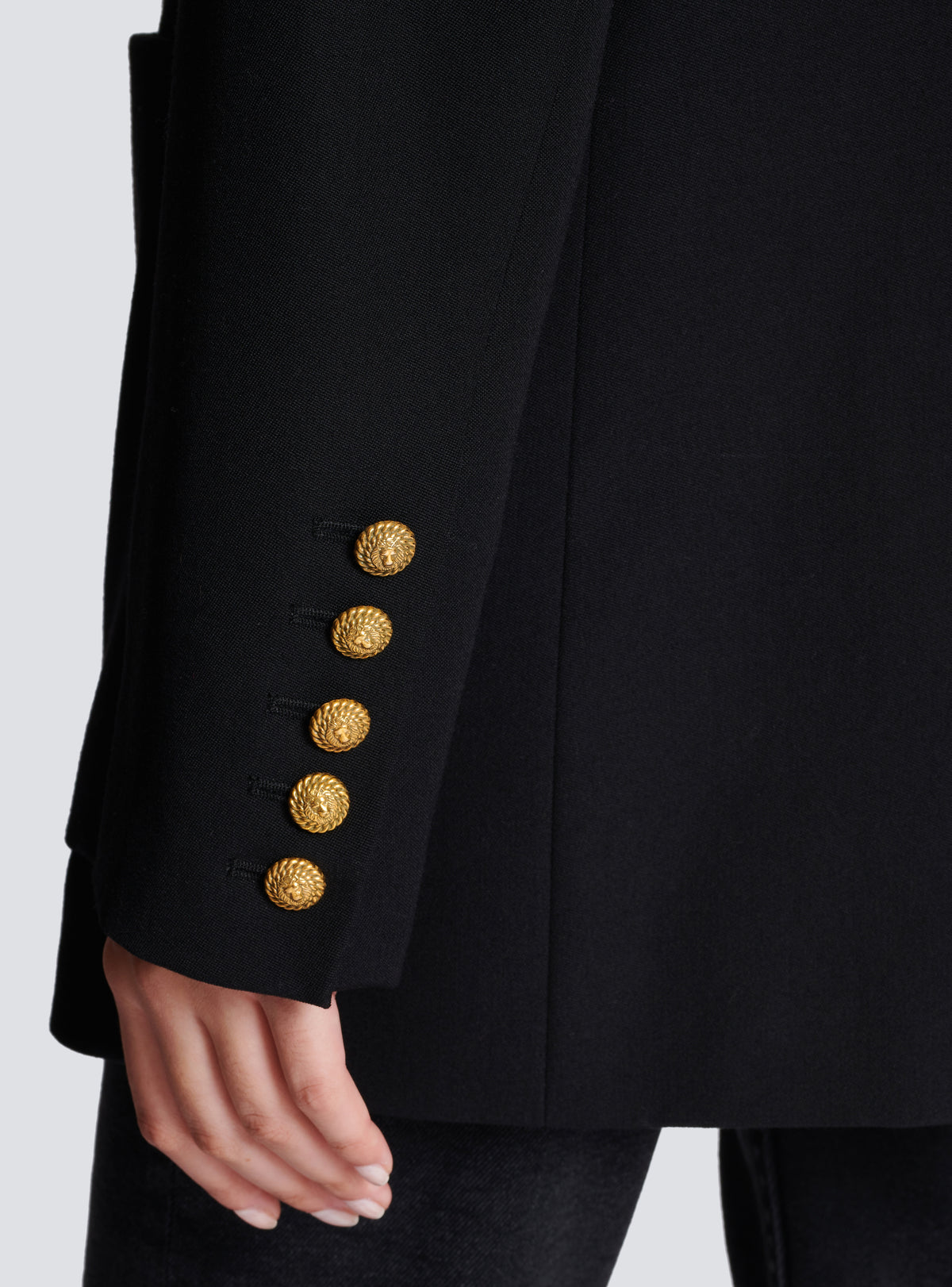 Veste 6 boutons en laine - Noir