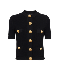 Veste 2 poches en maille Python - Noir
