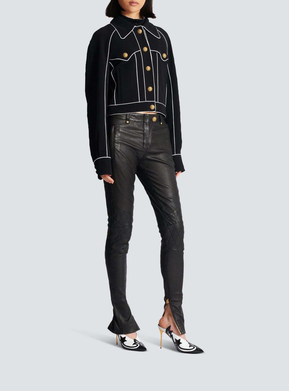 Crepe western jacket - Black