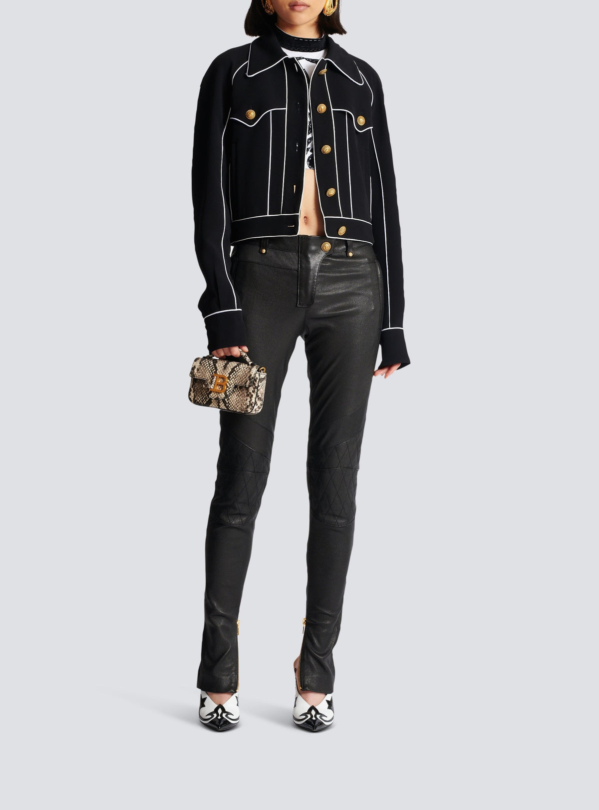 Crepe western jacket - Black