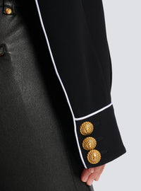 Veste western en crêpe - Noir