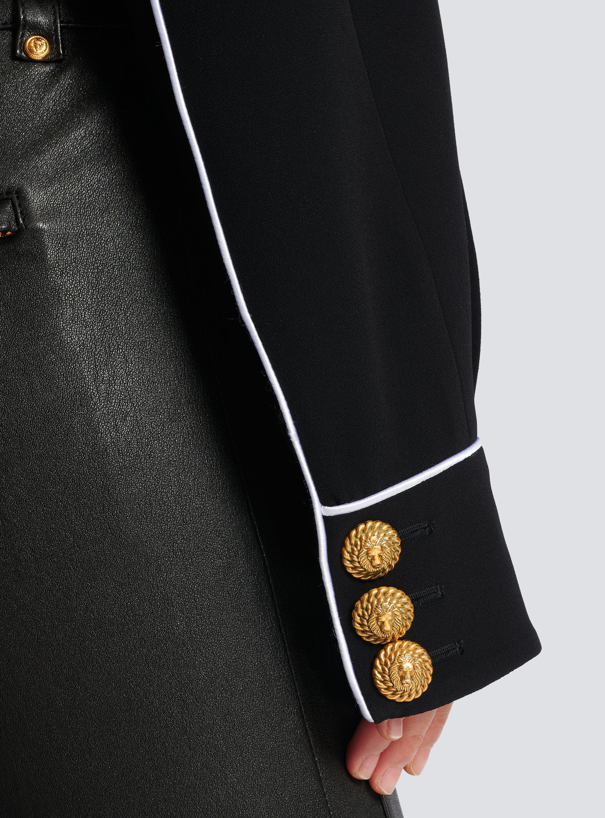 Veste western en crêpe - Noir