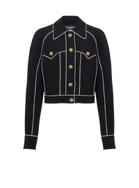 Veste western en crêpe - Noir