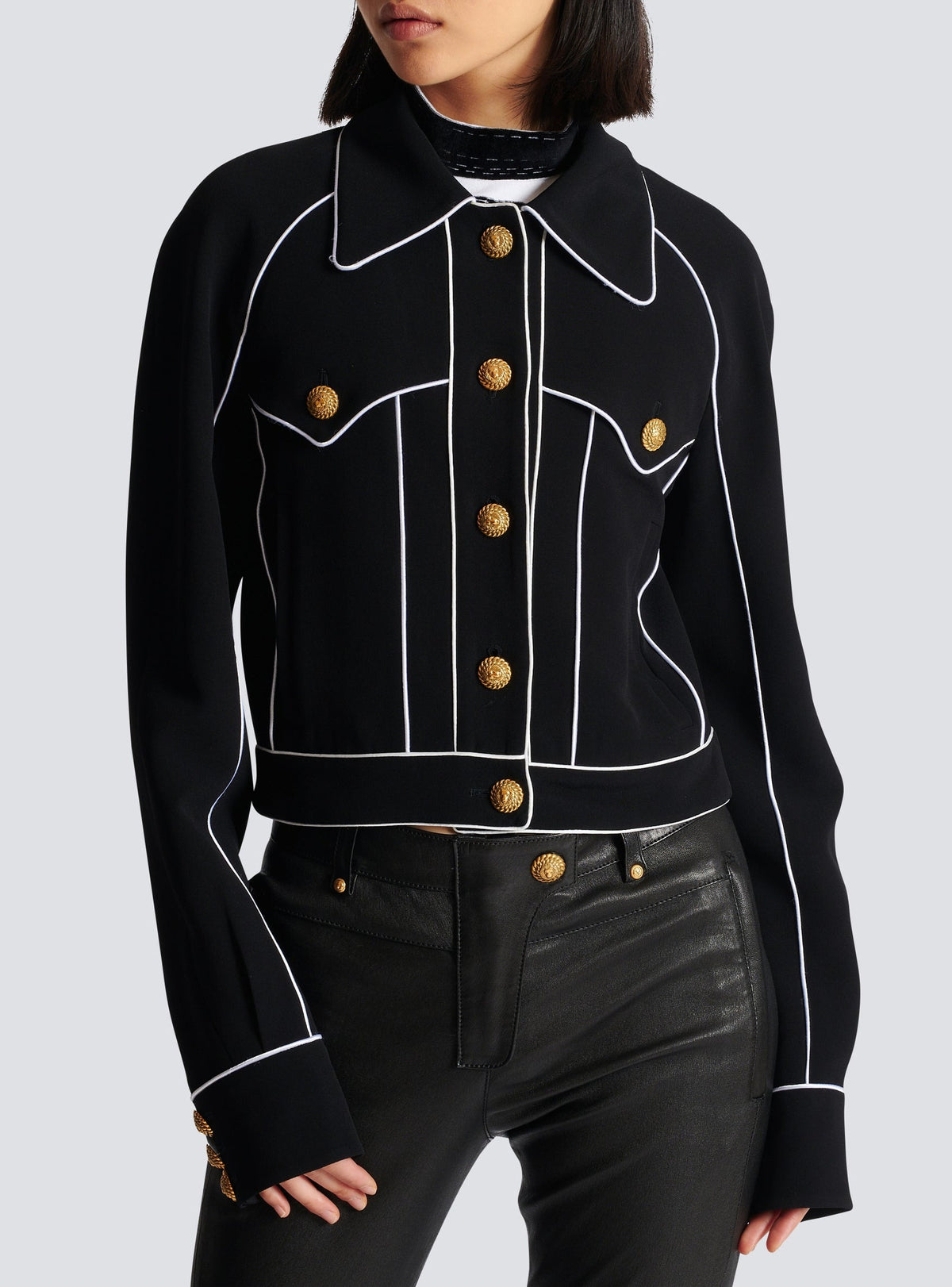 Crepe western jacket - Black