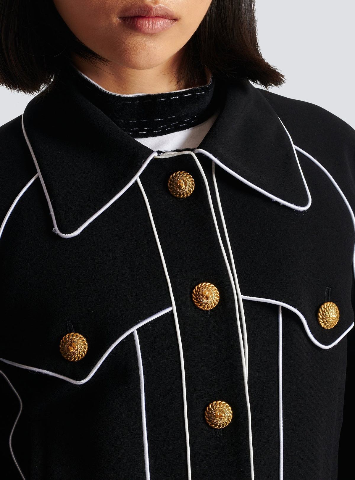 Crepe western jacket - Black