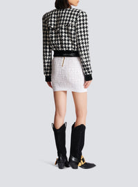 Veste en tweed pied-de-poule - Noir & Blanc