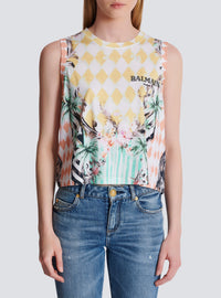 Débardeur balmain vintage imprimé baroque - Multicolore