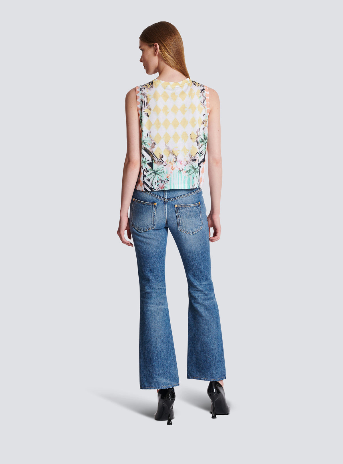 Débardeur balmain vintage imprimé baroque - Multicolore