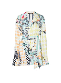 Chemise fluide ceinturée imprimée baroque - Multicolore