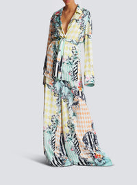 Pantalon palazzo imprimé baroque - Multicolore