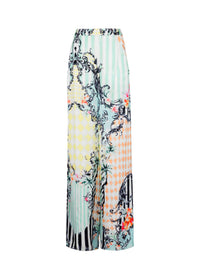 Pantalon palazzo imprimé baroque - Multicolore