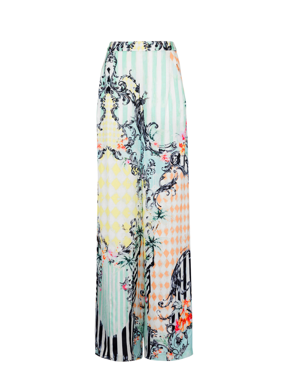 Pantalon palazzo imprimé baroque - Multicolore