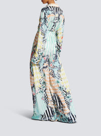Pantalon palazzo imprimé baroque - Multicolore