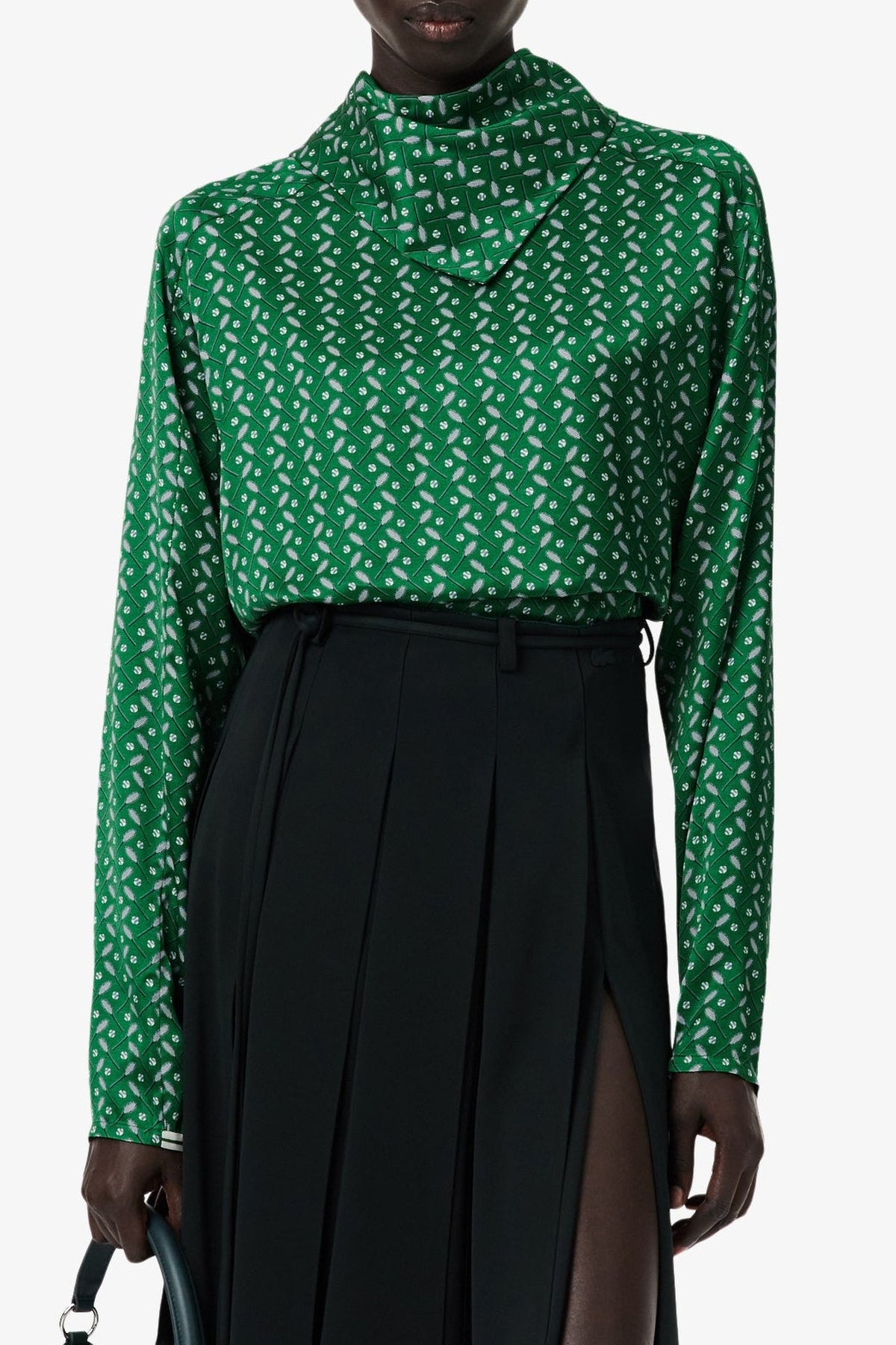Oversized printed satin shirt - Fairway & Multicoloured