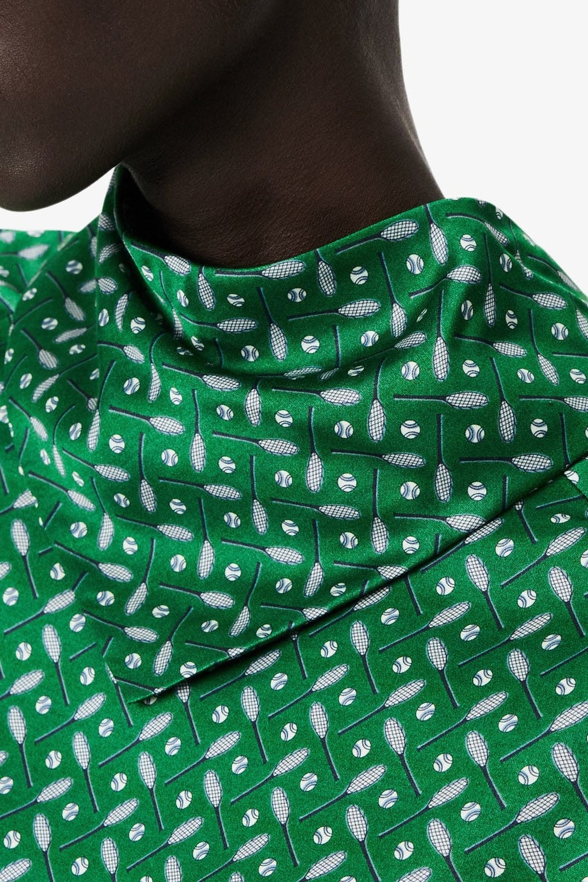 Oversized printed satin shirt - Fairway & Multicoloured