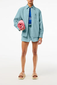 Chemise oversize avec poche - Eco Bleu