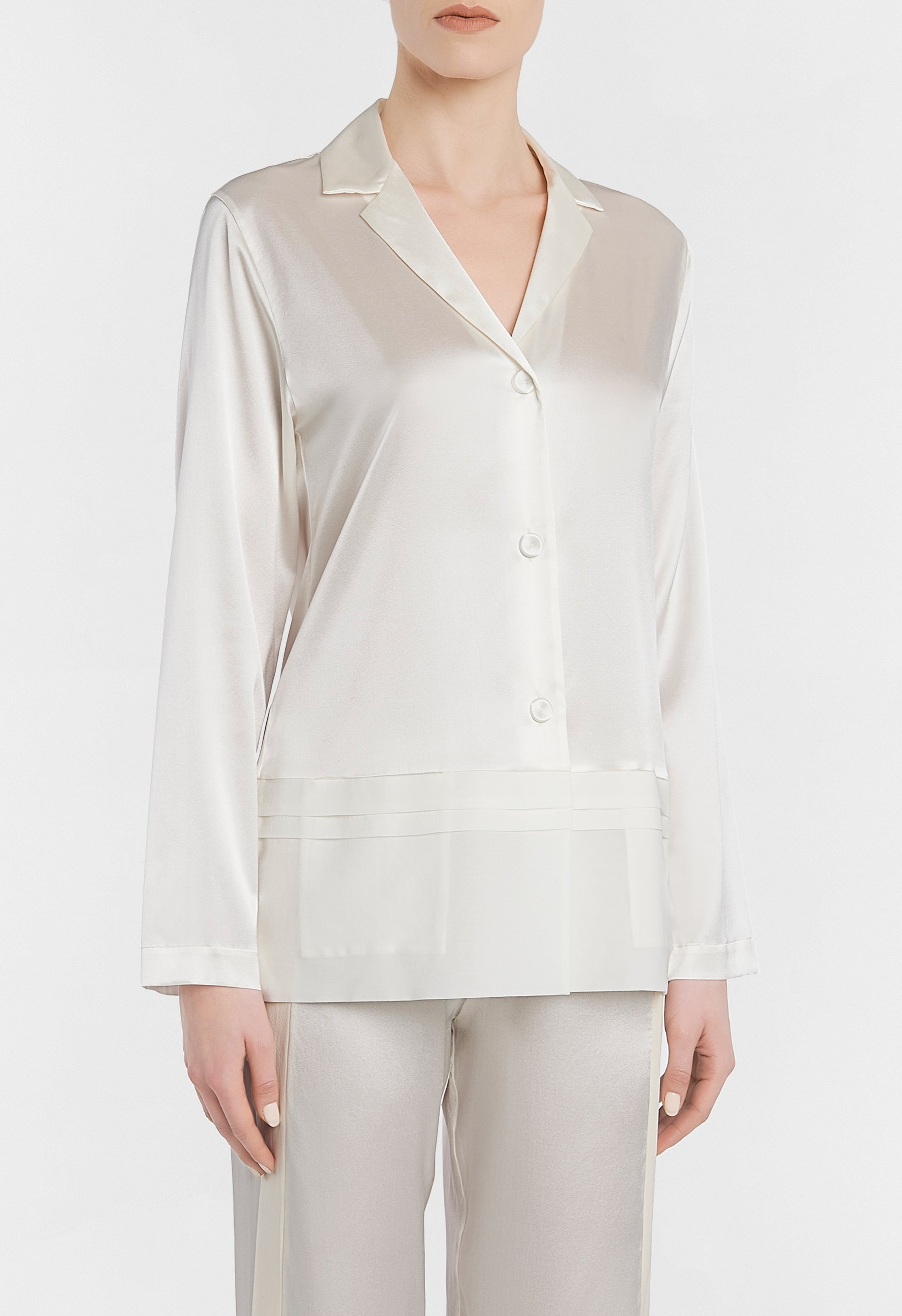 Silk Essence pyjama shirt - Naturale