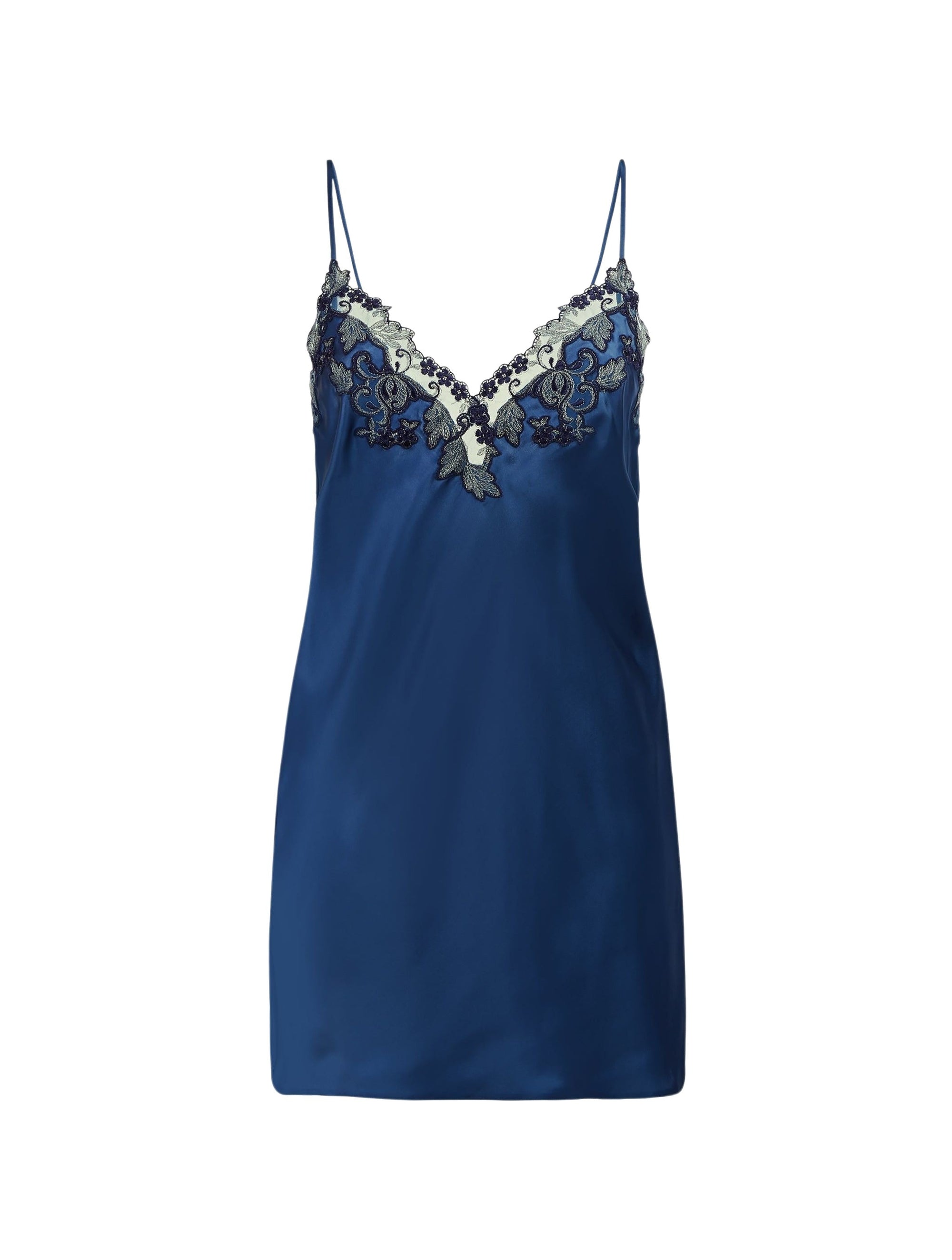 Home Nightdress - Petrol & Chine Blue