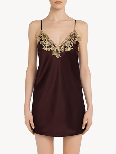 Home Nightdress - Bordeaux & Gold