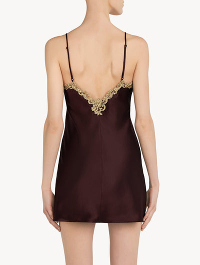 Home Nightdress - Bordeaux & Gold