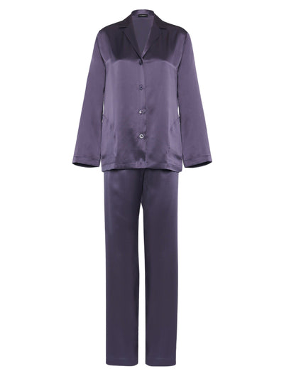 Pyjama long Silk en soie - Dusty Violet