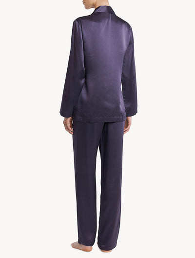 Silk long pyjama - Dusty Violet