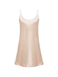 Silk short nightdress - Wild Rose