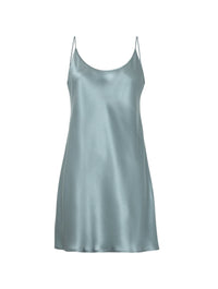 Chemise de nuit courte Silk en soie - Frosty Green