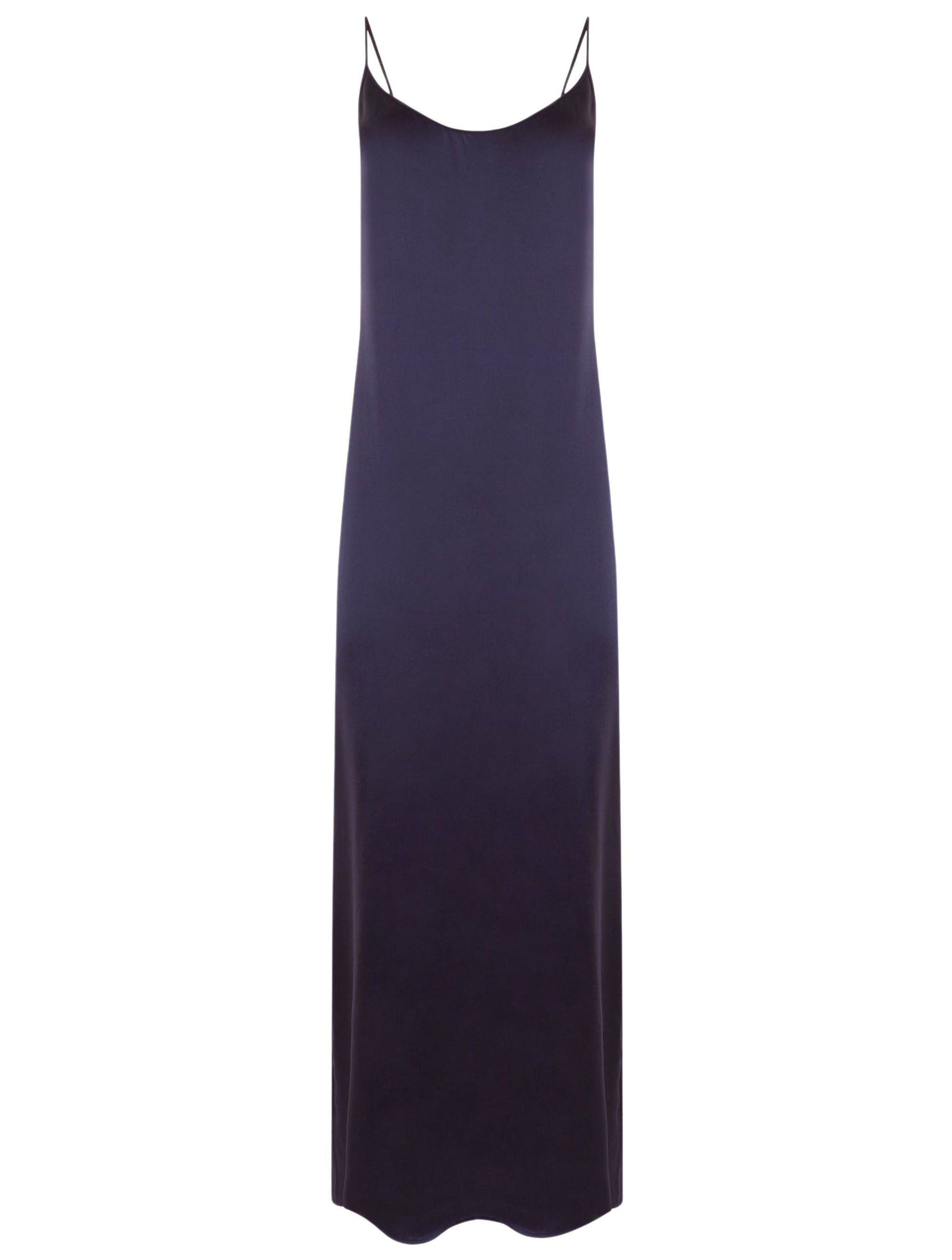 Silk long nightdress - Midnight Blue