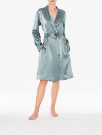 Silk Silk negligee - Frosty Green