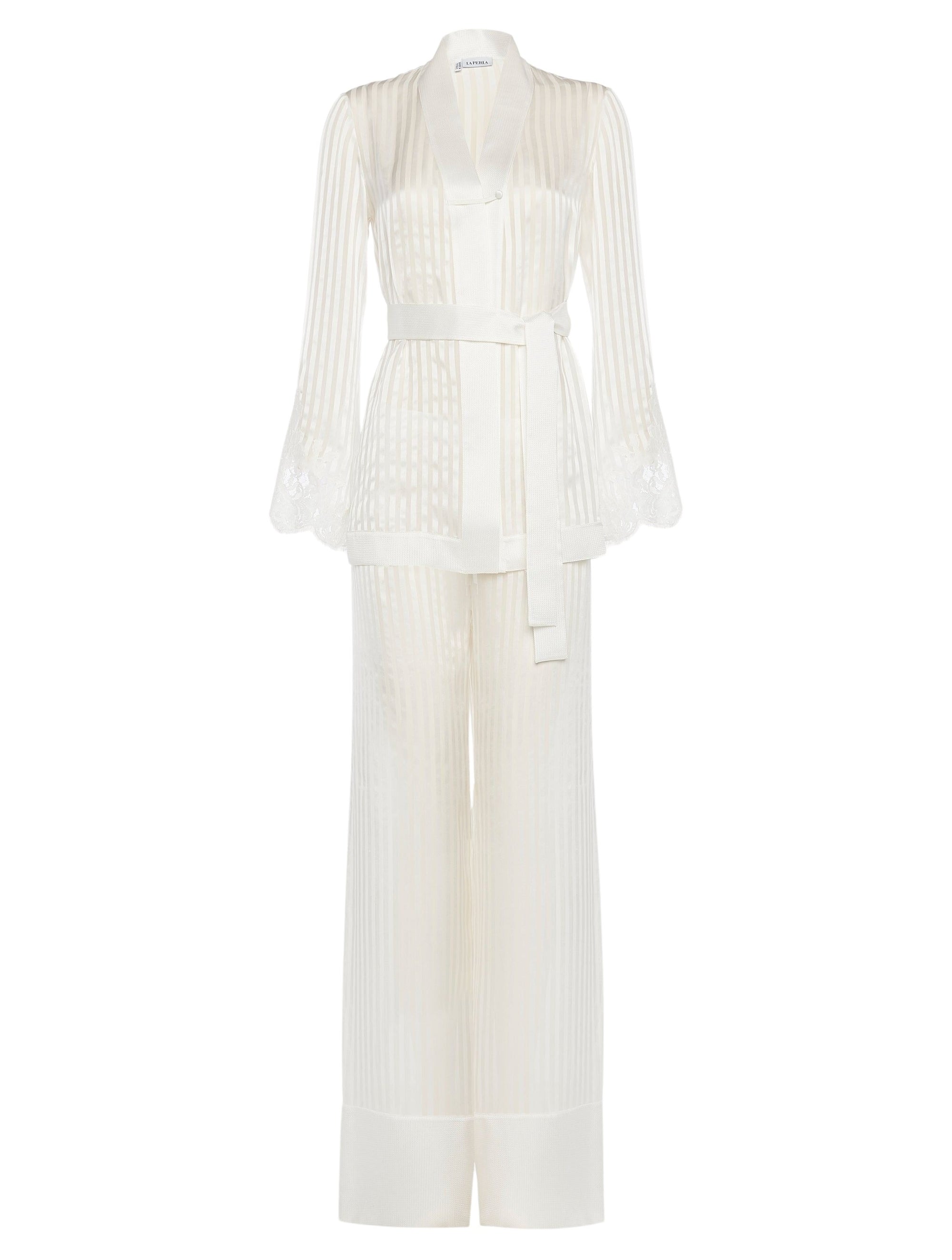 Fall In Love pyjamas in silk - Off White