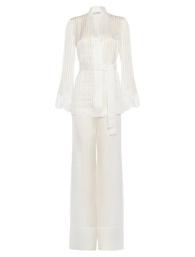 Fall In Love pyjamas in silk - Off White