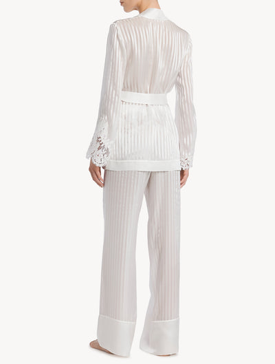 Pyjama Fall In Love en soie - Off White