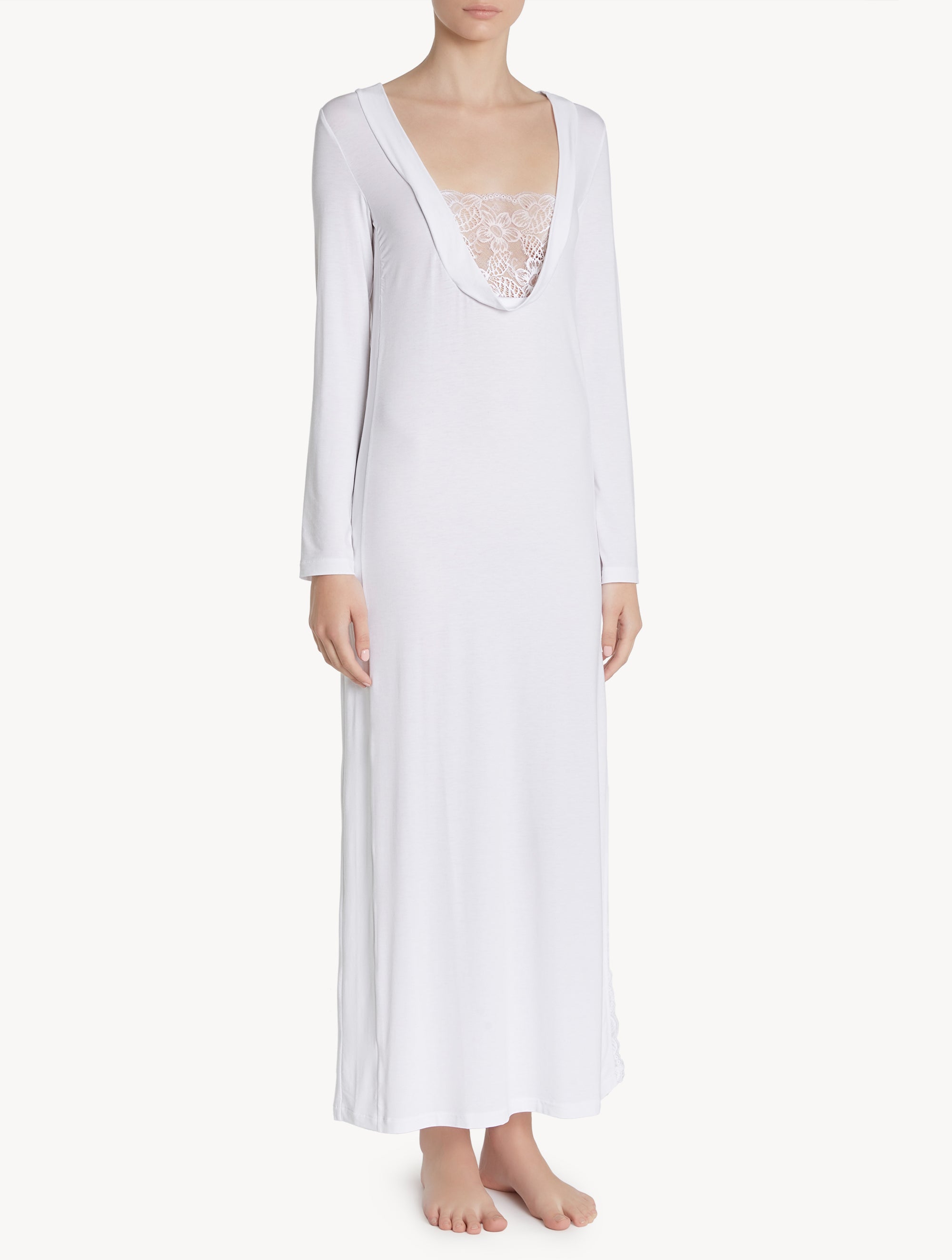 Layla long nightdress - White