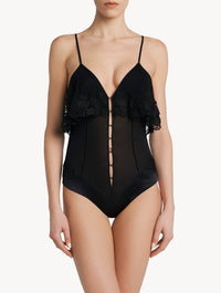 Body Floral Groove en soie - Black