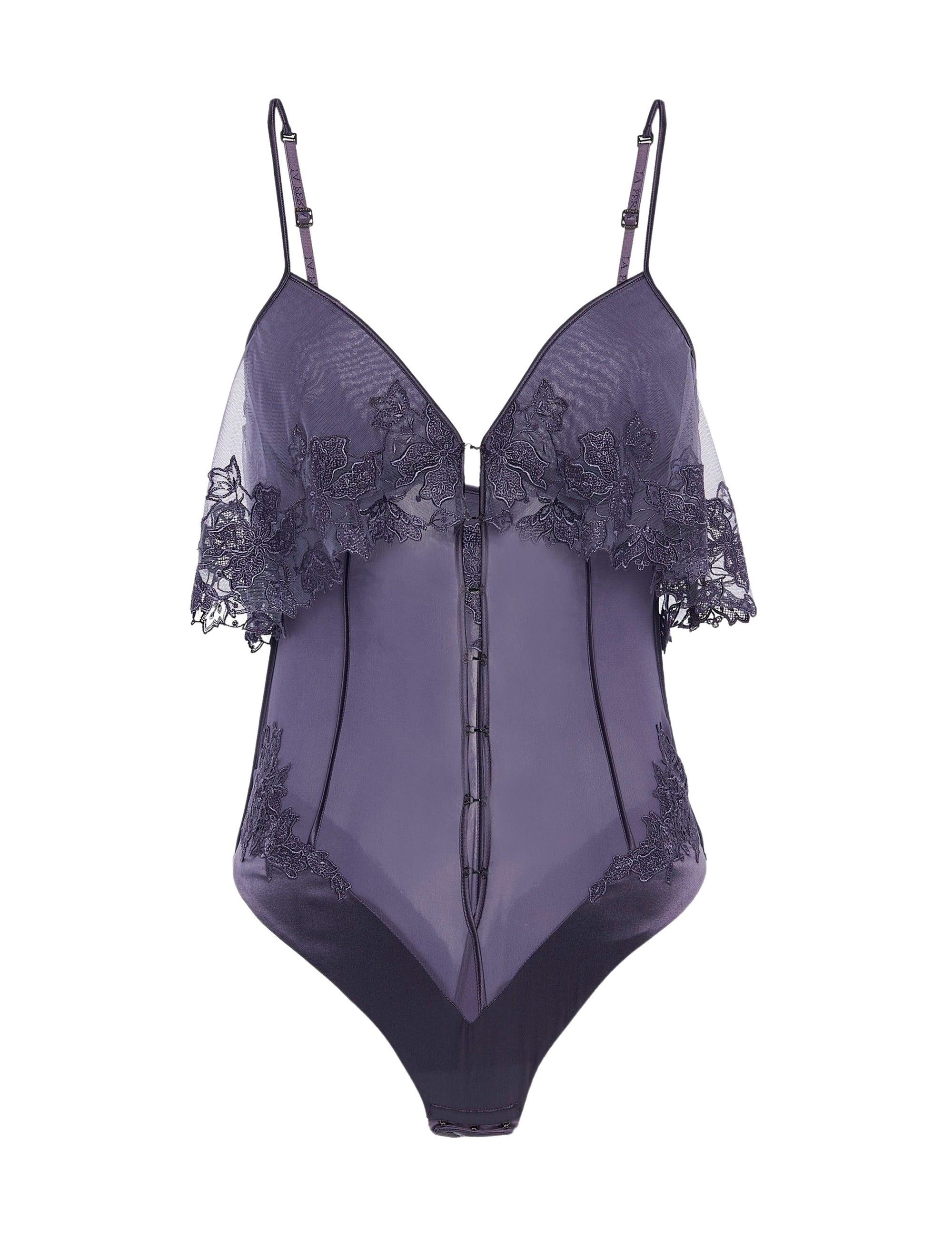 Body Floral Groove en soie - Dusty Violet