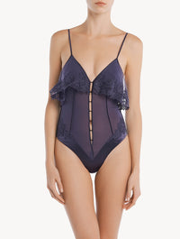 Body Floral Groove en soie - Dusty Violet