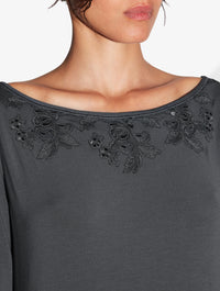 Chemise de nuit classique Maison - Anthracite