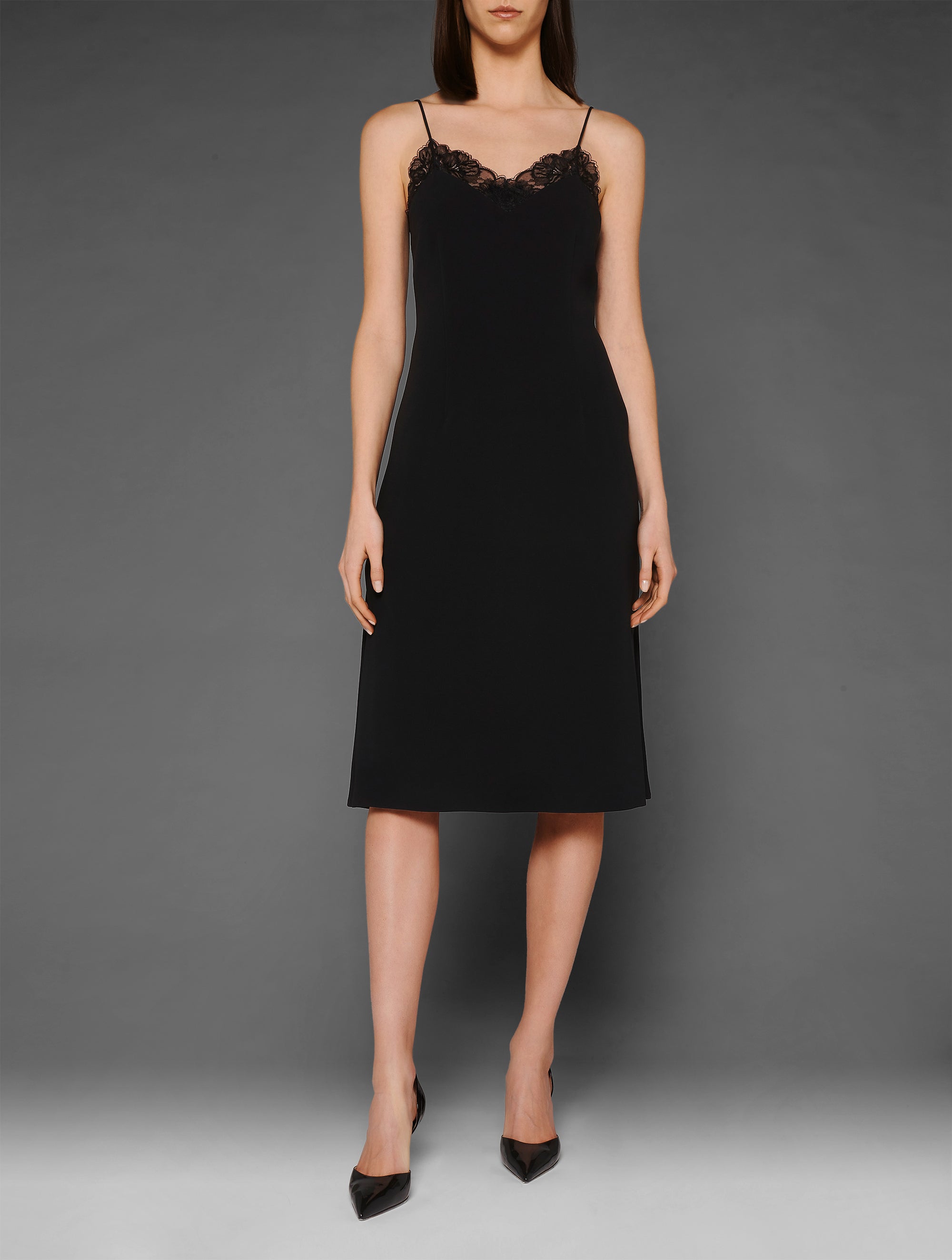 Archives silk dress - Black